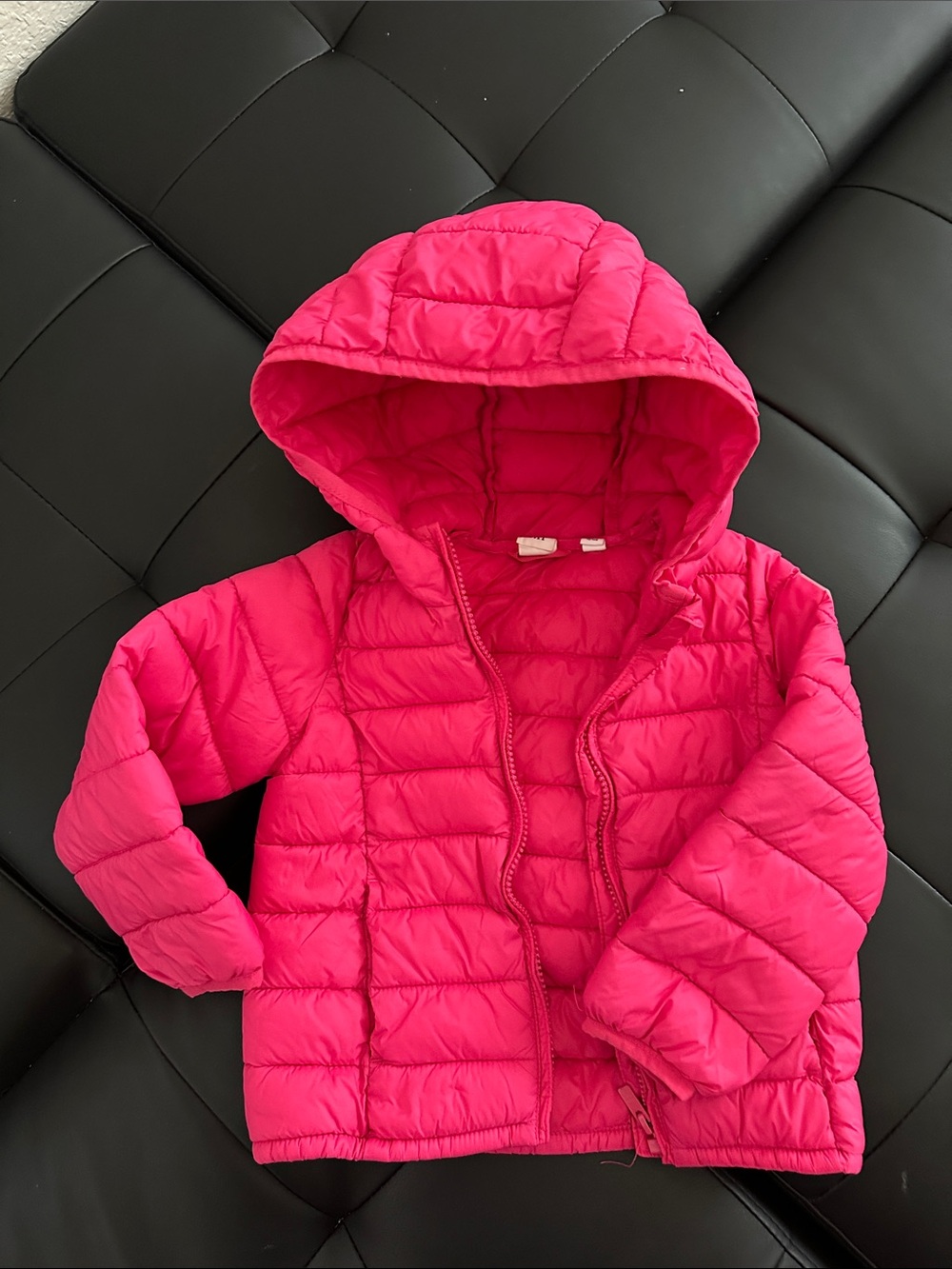GAP Kids Hot Pink Quilted Hooded Puffer Jacket